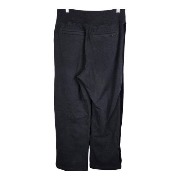 Athleta Retroplush Velvet Detail Black Straight Wide Leg Pants‎ Size Small - Picture 6 of 8